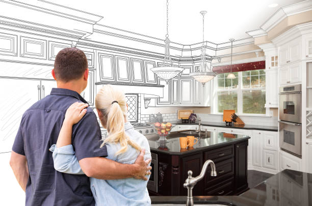 Custom kitchen cabinets installed in a Riverside home